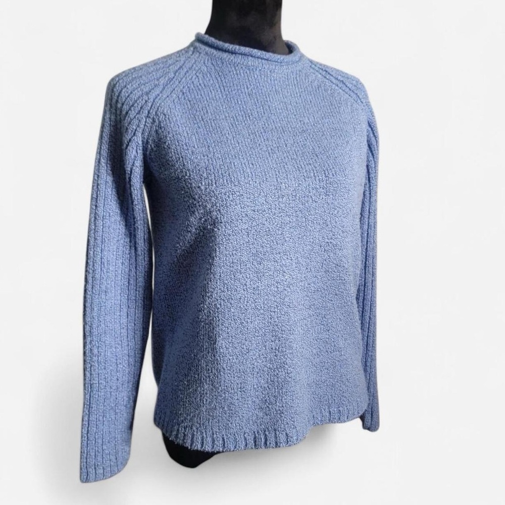 Carolyn Taylor blue knit sweater size small